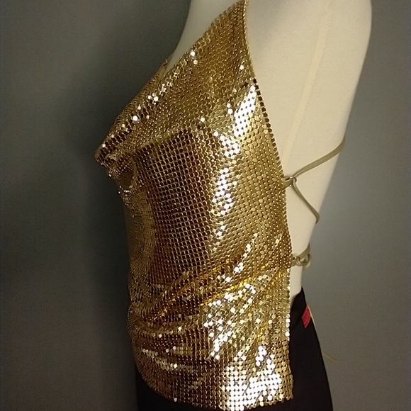 GOLD MESH HALTER - Picture 8 of 13